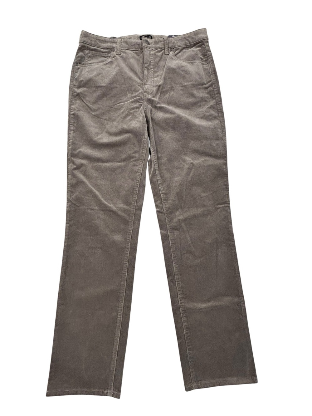 Talbots Corduroy Straight Leg High Waist Women’s  Pants NWT Size 12 Taupe Sheen